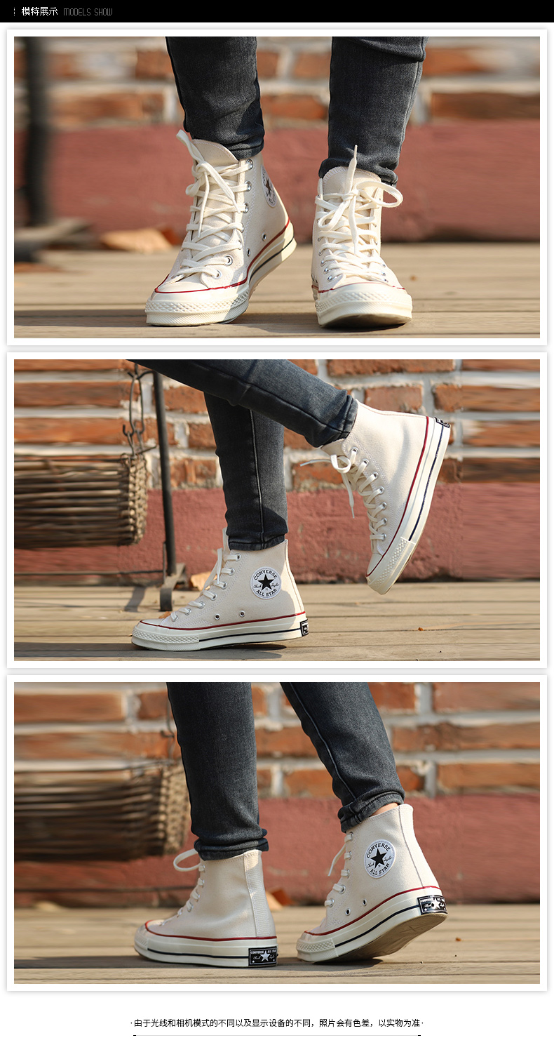 Giày vải converse Giày nam Giày nữ Samsung tiêu chuẩn 1970S Giày thể thao cao cấp Giày cao gót thông thường 162050 sục thể thao độn đế
