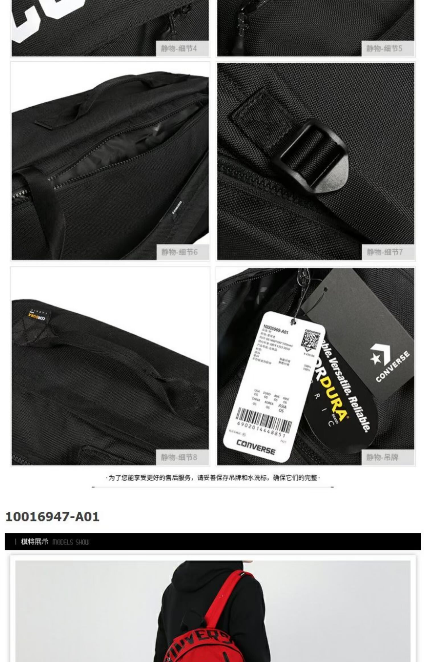 Converse nam túi nữ sao mũi tên túi sinh viên dung lượng lớn túi máy tính du lịch ba lô màu vàng 10005969 - Ba lô mua balo chính hãng ở đâu