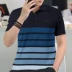 Adidas Adidas tay ngắn nam 2019 mùa hè sọc POLO sơ mi giản dị đứng cổ áo nửa tay áo thun DY8703 - Áo phông thể thao áo thun anta Áo phông thể thao