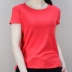 Áo sơ mi nữ Adidas 2019 hè mới cổ tròn thoáng khí nhanh khô nhanh thể thao Áo thun ngắn tay CZ7996 - Áo phông thể thao áo thun anta Áo phông thể thao