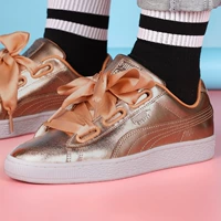 Giày nữ PUMA Hummer 2018 mới Rihanna vàng tiêu chuẩn nơ nơ bình thường giày nữ sneaker