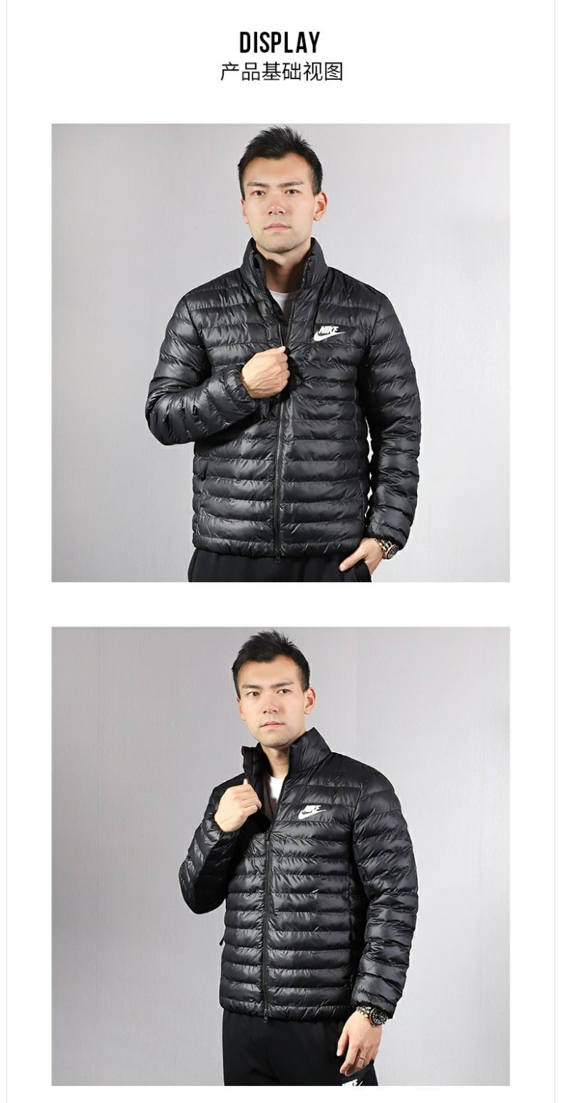 Áo khoác Nike Nike cotton cotton nam 2019 mùa đông ấm áp áo khoác cotton thể thao cổ áo cotton BV4686-010 - Quần áo độn bông thể thao áo lông vũ dáng dài