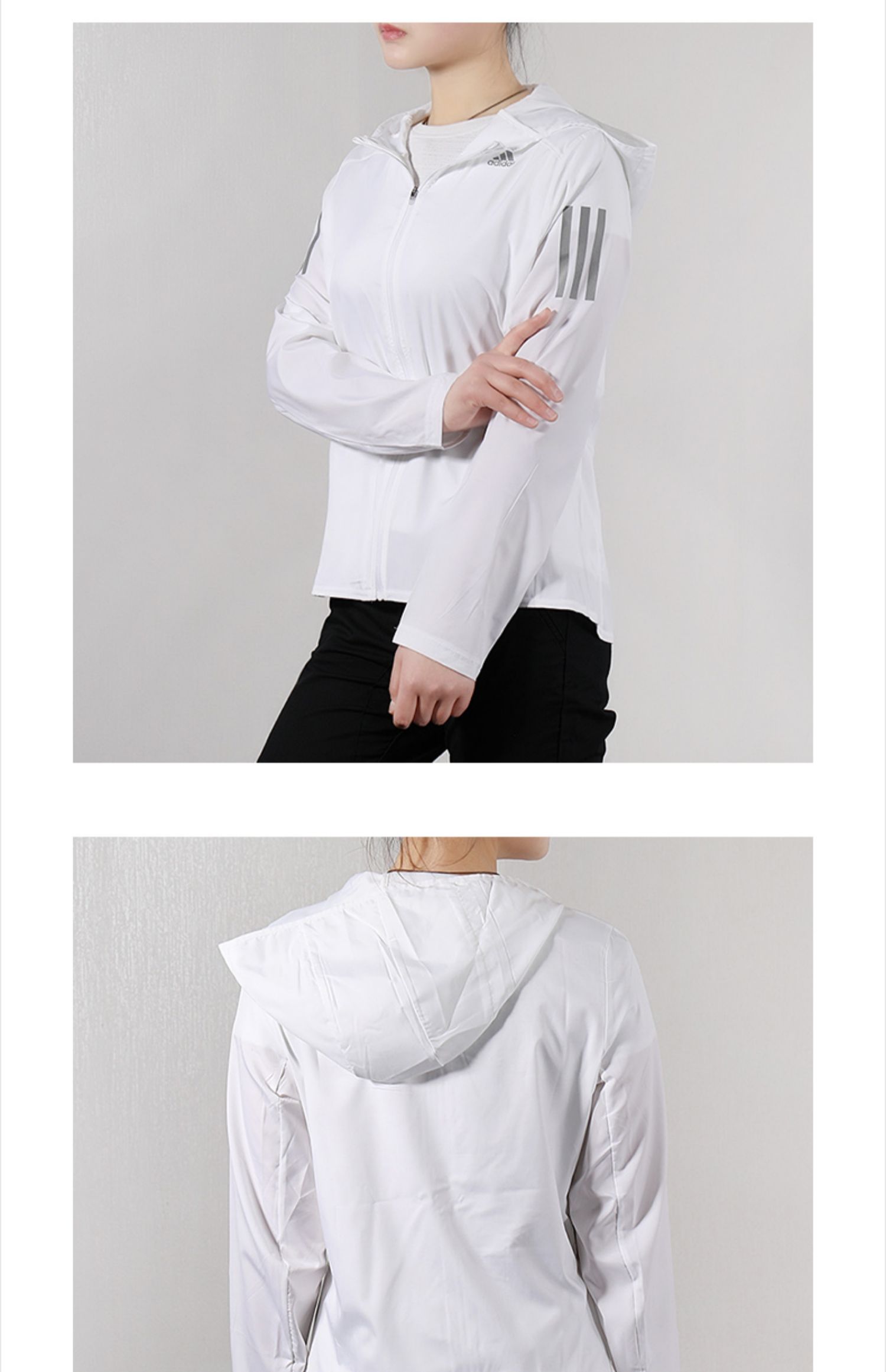 Áo khoác nữ Adidas 2019 mùa xuân mới trùm đầu áo khoác chống gió thể thao tập thể dục áo gió DQ2603 - Áo gió thể thao áo gió thể thao