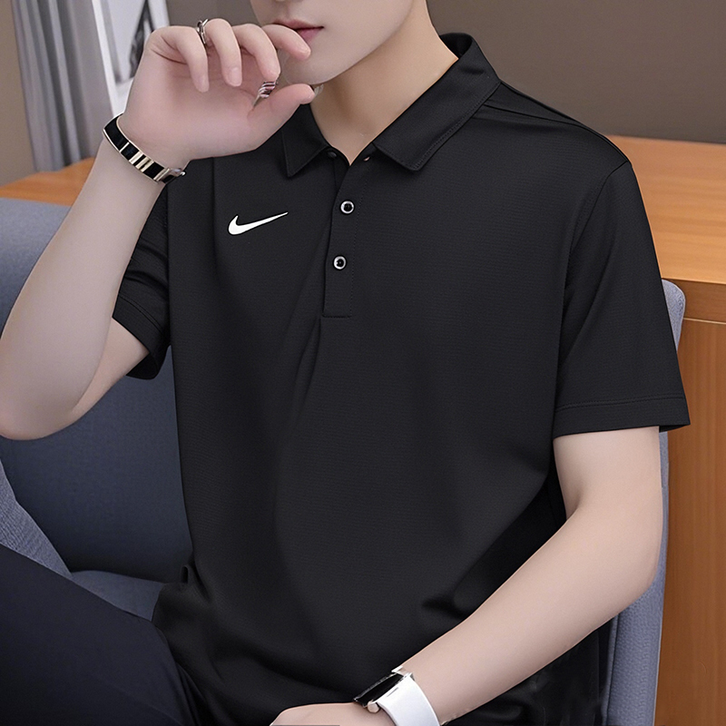 Nike Polo Shirt Short-Sleeved Men's 2026 Summer New Casual Sportswear Breathable Quick-Drying Lapel T-Shirt