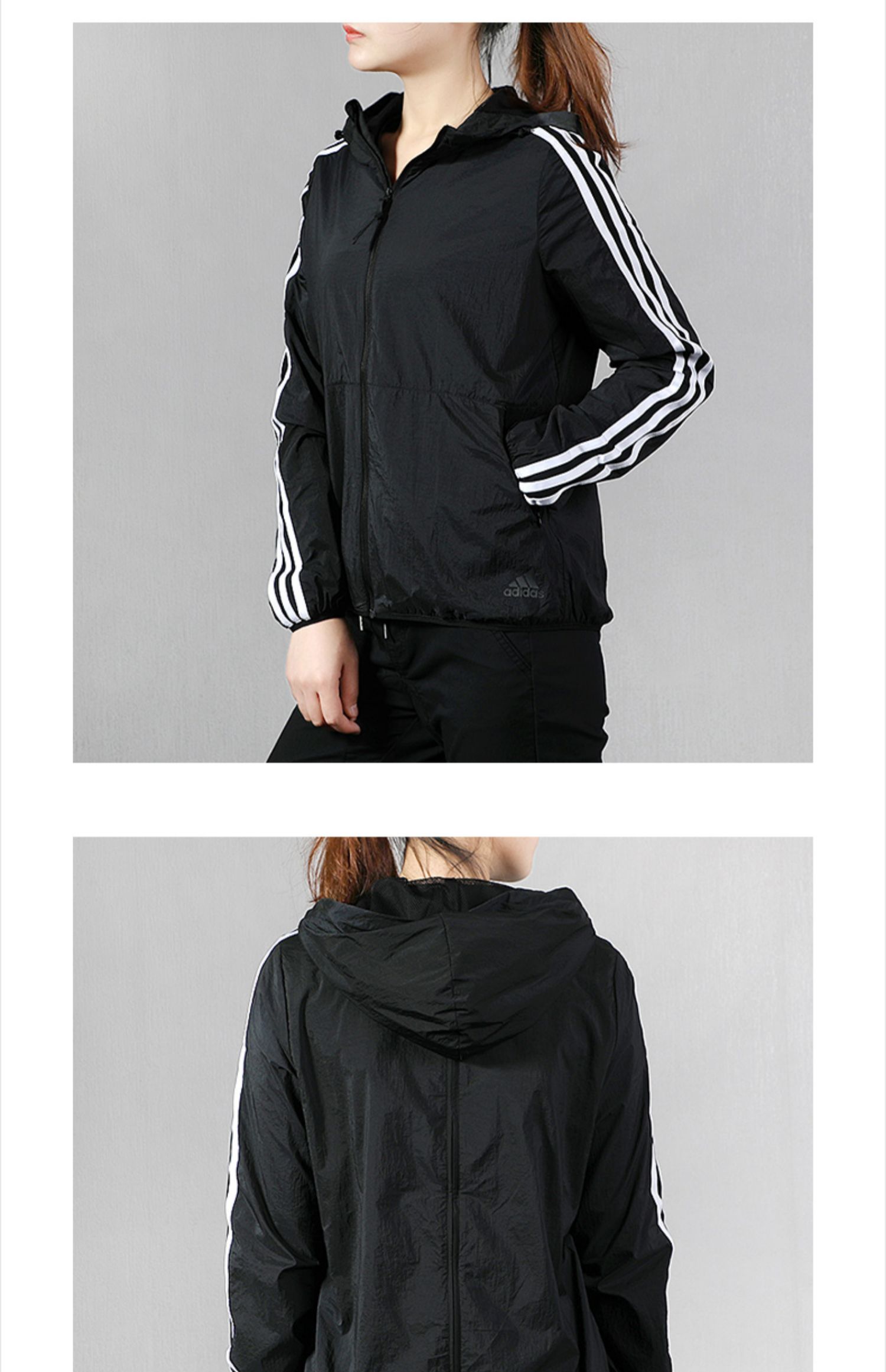 Áo khoác Adidas Adidas nữ 2019 mùa thu áo gió mới trùm đầu áo khoác lỏng lẻo EH3908 - Áo khoác thể thao / áo khoác áo khoác nỉ lining nam