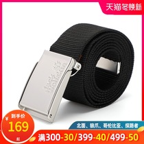 Wolf claw mens belt 2021 autumn new outdoor simple casual canvas woven metal buckle belt tide 84211