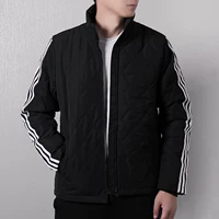 Áo sơ mi nam Adidas 2018 mùa thu thể thao chống gió ấm áp cổ áo khoác cổ áo khoác cotton DU2398 áo khoác phao nữ dáng dài