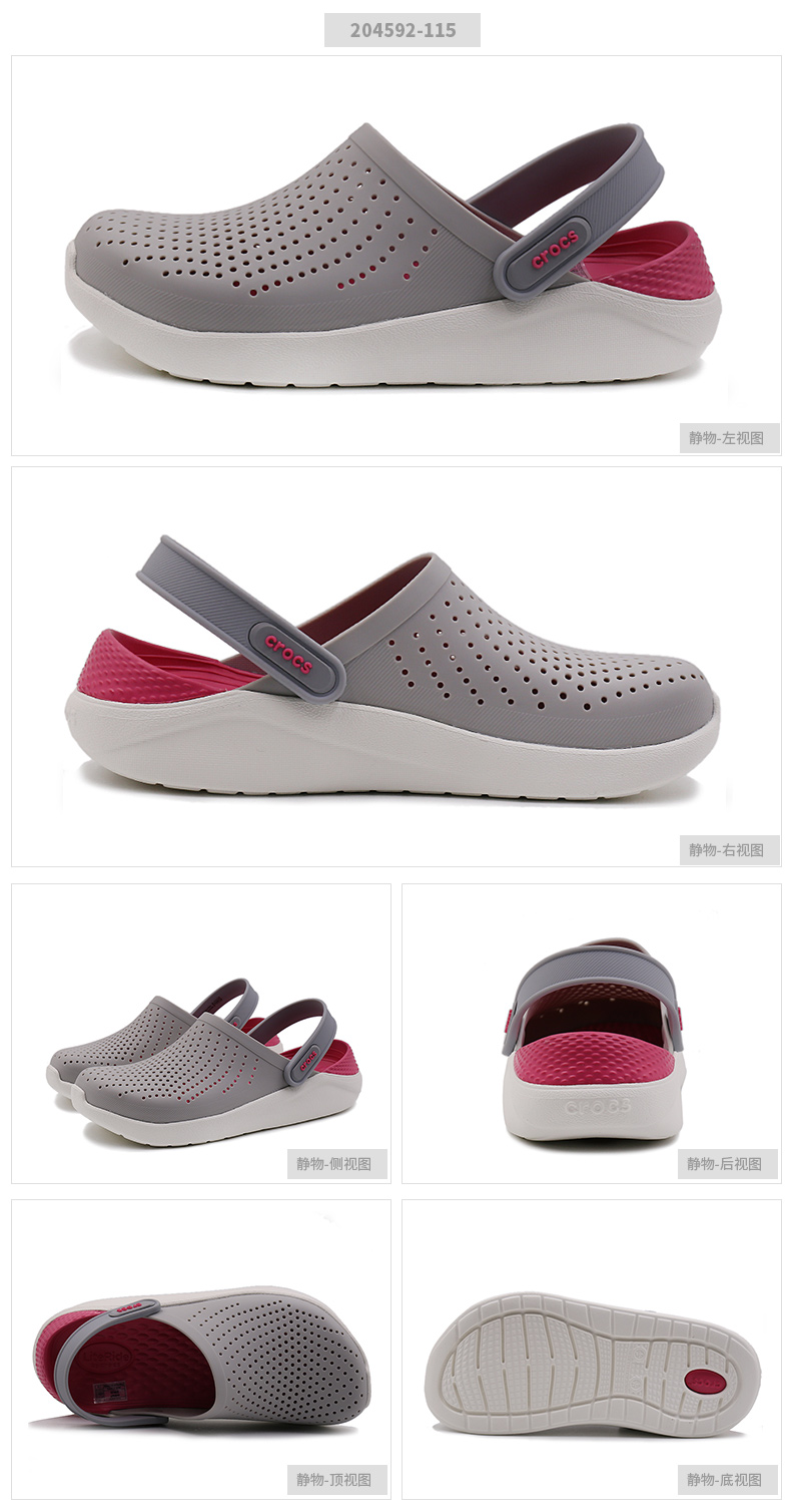 Crocs card Luo Chi 2018 mới LiteRide g Luo Ge giày nam nữ dép đi biển thể thao 204592 dep quai hau
