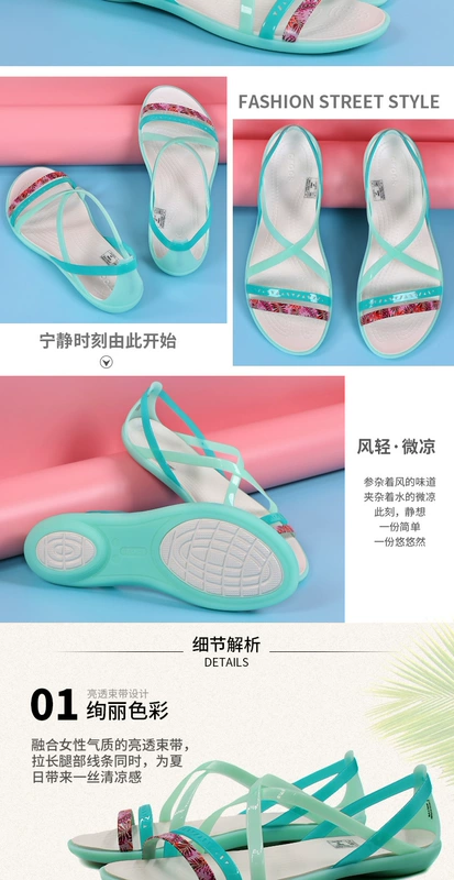 Crocs card Giày Luo Chi nữ 2018 hè Isabella hoa ngoài trời giày đi biển quai dép 205150 - Khởi động ngoài trời giầy bảo hộ ziben