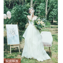 (Bai Xiaoxian) Brigade patted the light wedding dress 2022 Xinjiang Xiangxi's Qidi hanging bride to get married out of the yarn