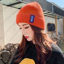 Autumn and winter English letter STOP student wool hat knitted warm hat men and women tide Korean version of couple hat winter