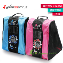 Wheels Undouble Freestyle Faith Roller Skate Three-Layer Bag Triangle Bag Shoulder Backpack Hand bag