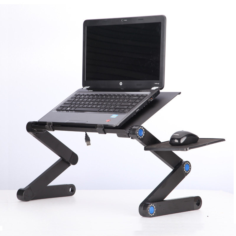 Aluminum alloy notebook computer desk can be folded in bed table dorm room lazy person with heat dissipation bracket standing desk