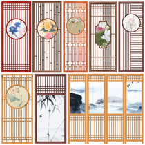 New Products New Chinese Solid Wood Screens Partition Wall Hotel Living Room Entrance Carved Out Hollowed-out Top Xuanguan Restaurant Door Holder Screen