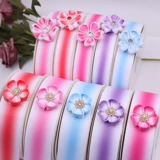 5 -Сайр монохромный градиент три верхних ребра с напечатанными с ручной ручной ручной работы в древние стильные аксессуары для волос материалы