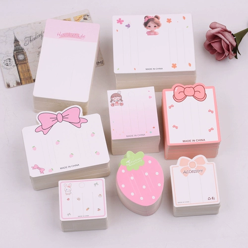 Аксессуар для волос ручной работы, словарная карточка с бантиком, заколка для волос, карточки, в корейском стиле