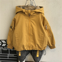 Boy coat spring and autumn 2021 new foreign style 3 baby autumn coat tide 5 year old boy children Korean coat