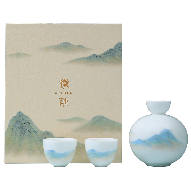 Luo wei wen hip household hot hip ceramic heat wine Chinese wind wine wine package rice wine liquor temperature