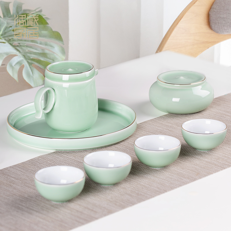 Blower, celadon kung fu tea set travel tea set small sets of portable contracted ceramic teapot teacup tea pot