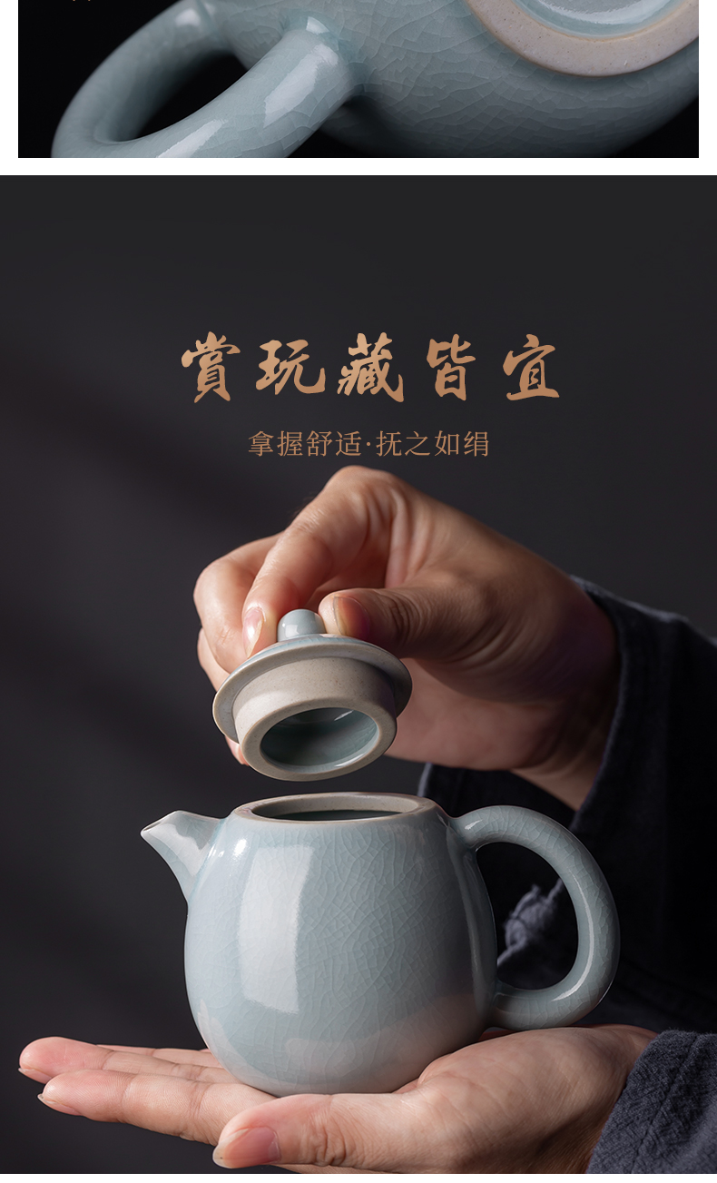 Your up with jingdezhen ceramic teapot small household single pot teapot kung fu tea set Your porcelain pot on manual dragon dense eggs