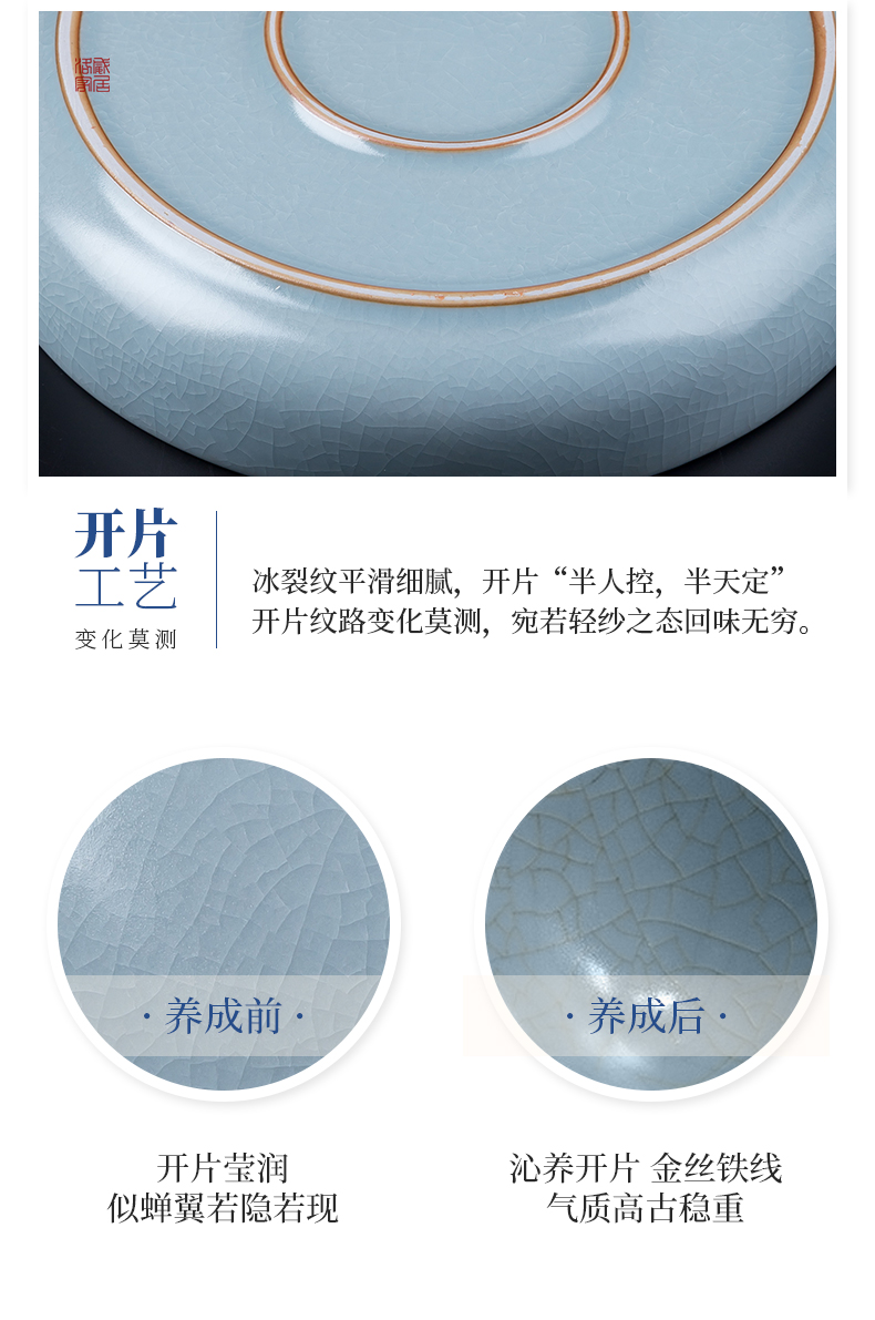 Jingdezhen tea tea tray was small your up ceramic household of I and contracted bamboo tray was drop embedded saucer