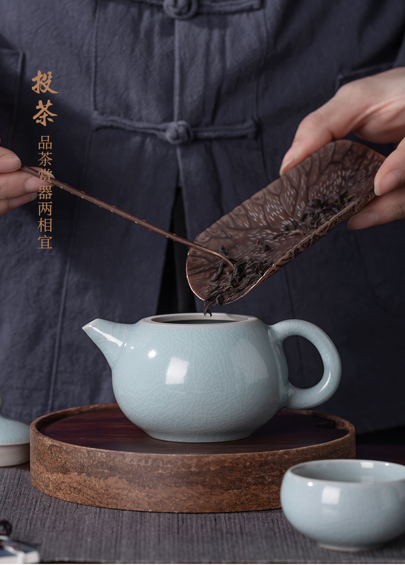 Your up teapot single pot of domestic modern ceramic teapot tea art kung fu tea set manually xi shi pot slicing can be raised