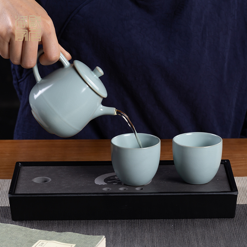 Your up travel open piece of kung fu tea set contracted little teapot teacup of a complete set of ceramic tea tray was home office