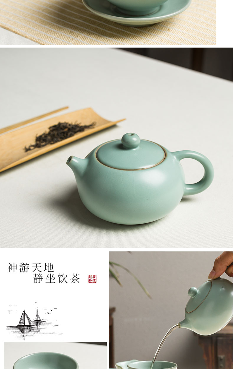 High - end ceramic teapot, tea set home sitting room office your up of a complete set of kung fu tea cups