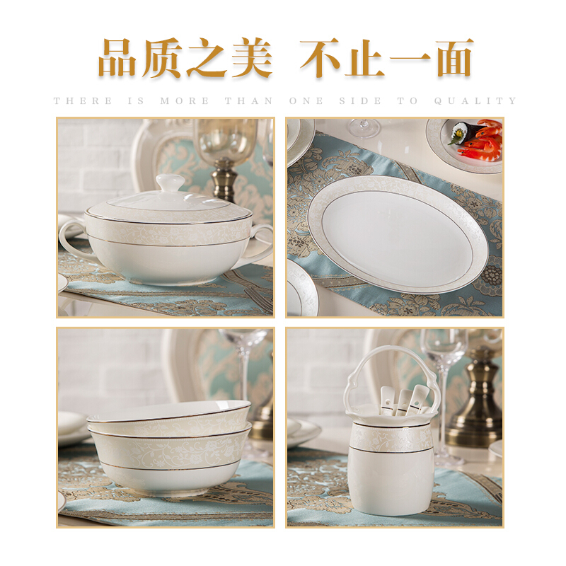 Korean dishes, dishes suit household ceramics to use combination marriage bowl chopsticks gift box jingdezhen ceramic tableware