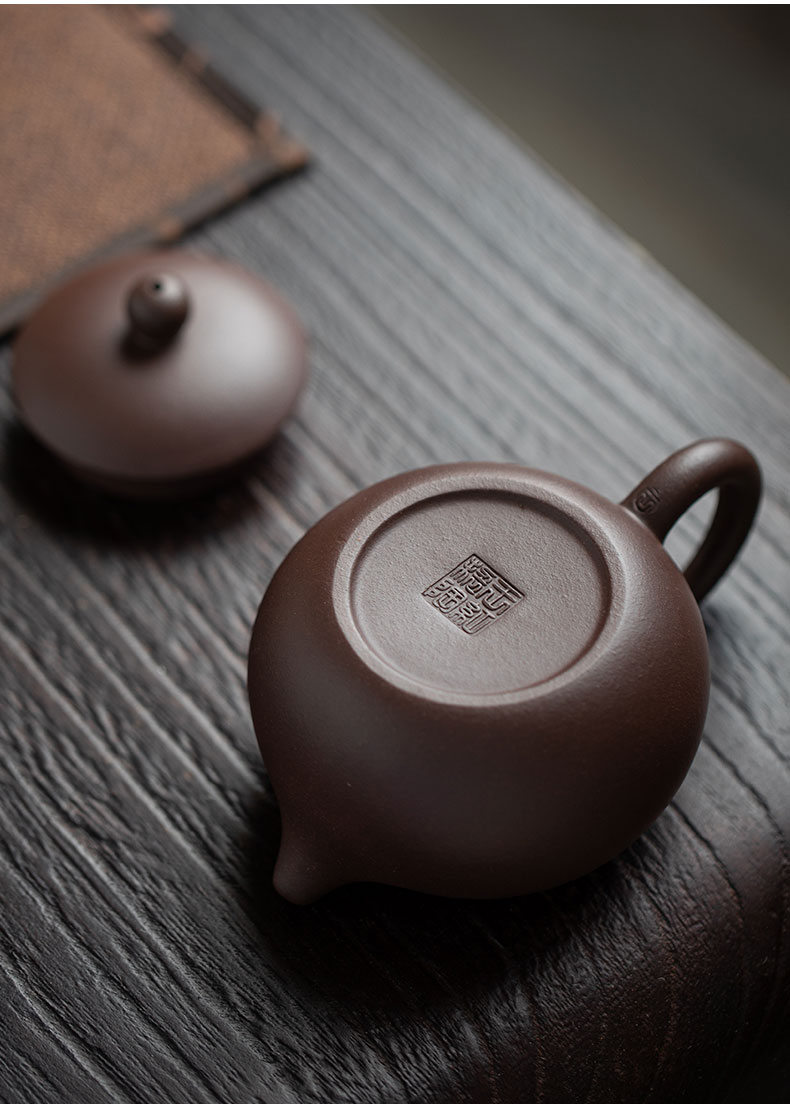 Blower, yixing masters are it by hand kung fu tea tea set teapot bottom groove the qing xi shi purple clay pot