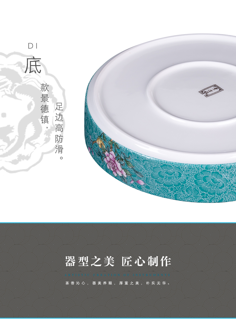 , pick flowers large jingdezhen ceramic seal pot pu 'er tea cake white tea boxes the layers of as cans