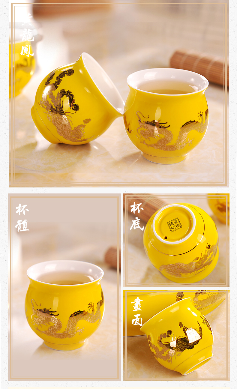 Blower, cup double iron fitting a single cup of household water proof kung fu tea tea jingdezhen ceramic cup