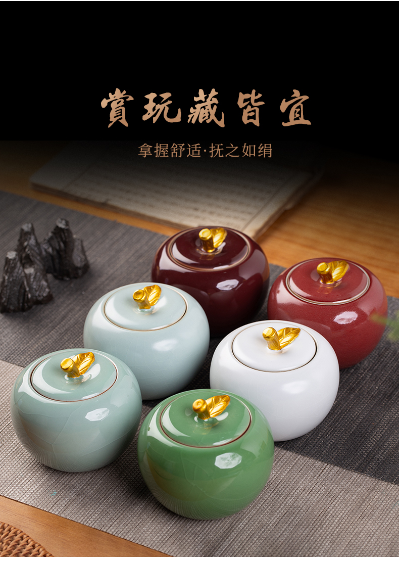 Your up caddy fixings open piece of jingdezhen ceramic seal can keep small jar jar gift boxes exquisite high - end storage tanks