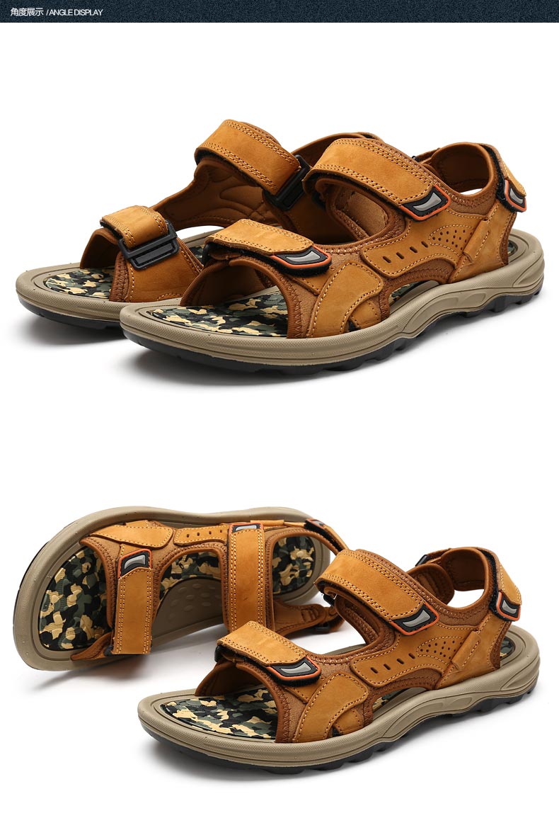 Baideng da nam sandal thể thao giản dị không trơn trượt mùa hè giày nam dép quai hậu adidas