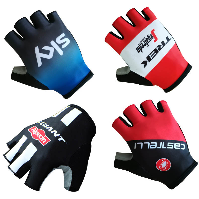 New cross-country riding bike semi-finger breathable shock absorbing short-finger equipped professional summer universal bike gloves