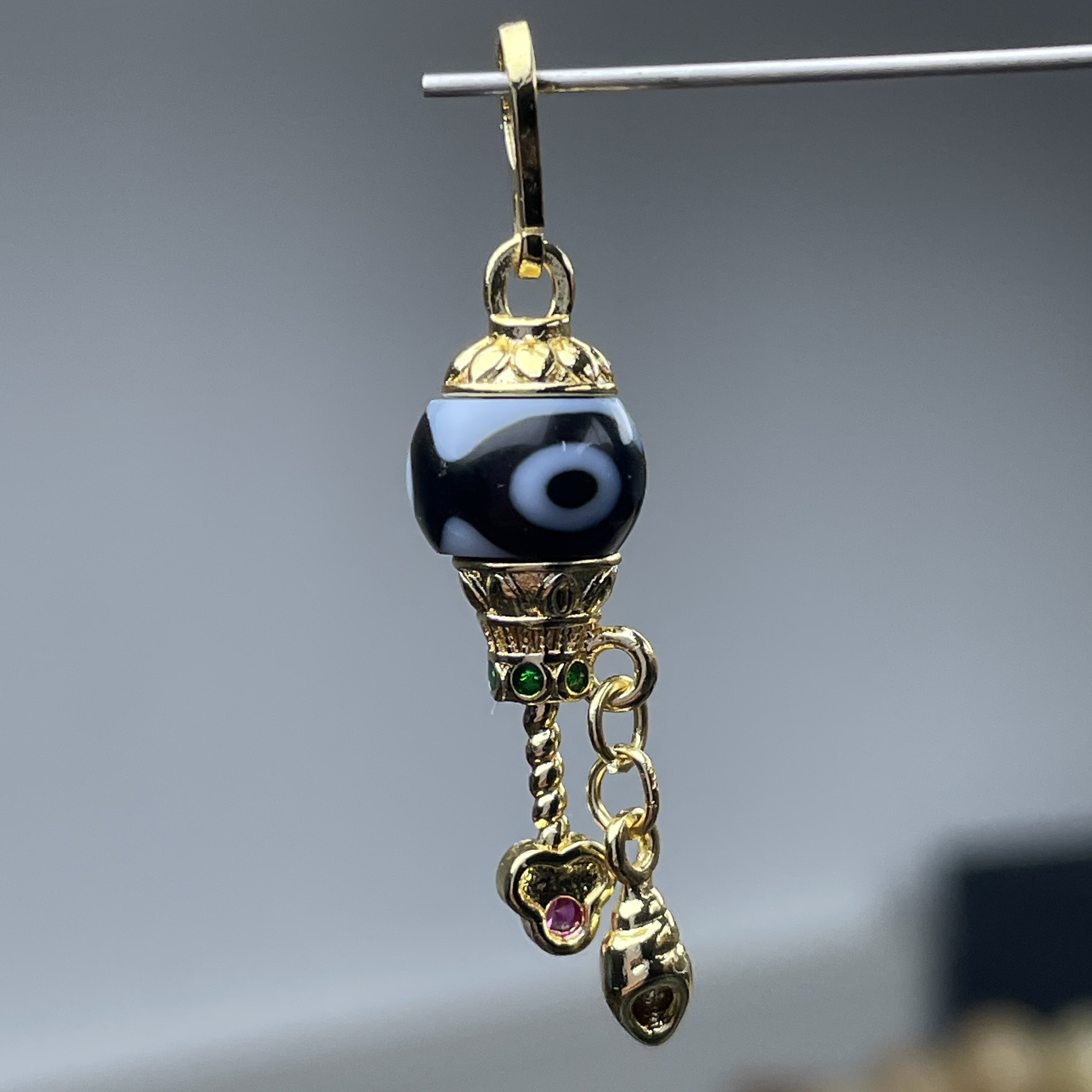 25年最新！虎牙天珠藏传至纯九眼石页岩玉髓玛瑙真品油润细腻温润，收藏