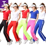 艺涛 Комплект, белые быстросохнущие штаны для спортзала, короткий рукав, свободный крой