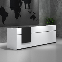 Company Reception Desk Modern Brief Atmospheric Office Welcome Bentdesk Consulting Desk to collect silver bar table plate