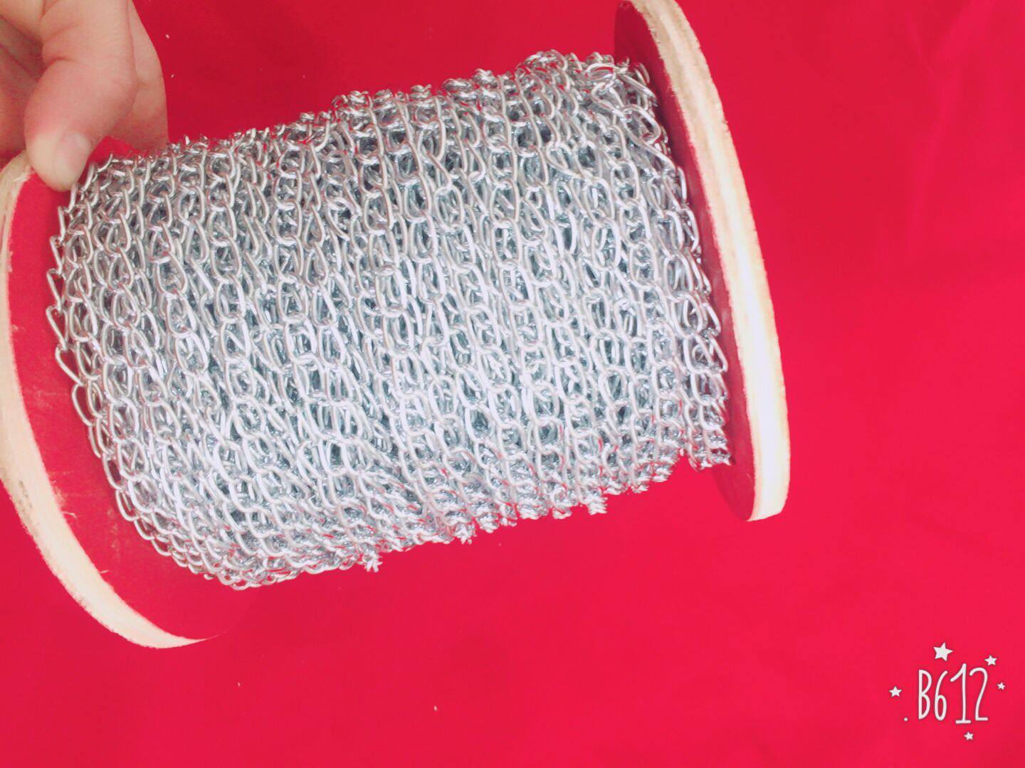 Advertising tag chain 1 6MM iron ring chain super bright decorative rivet chain lamp chain thin chain hanging fire sign chain