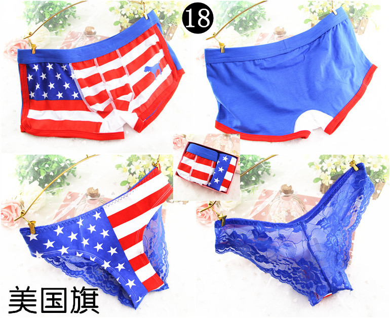 HỒNG Boxer Nam Đồ Lót Cotton Cotton Các Cặp Vợ Chồng Quần của Phụ Nữ Bông Phim Hoạt Hình Quần Lót Quà Tặng Hộp Quà Tặng