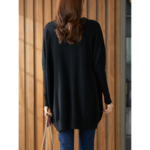 UJIA lazy wool knitted sweater 2021 New Korean version of long pullover top loose sweater women