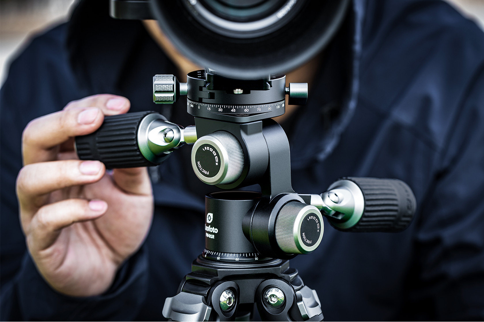 Leofoto FW-01R 4-Way Head Pan-and-Tilt Head Tripod head with NP-60