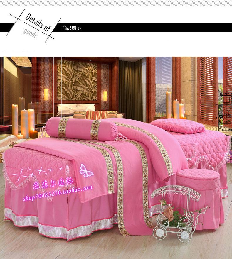 Làm đẹp giường bao gồm bốn bộ mô hình phổ quát Bông cao cấp thân thiện với da rắn màu massage khử trùng cơ thể khăn trải giường tùy chỉnh thực hiện - Trang bị tấm ga phủ giường spa