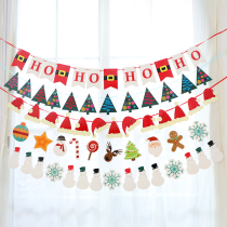 Christmas banner pull flag mall decoration Christmas Eve activity pennant kindergarten activity New year layout