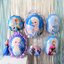 Cartoon Princess Aluminum Film Balloon Baby Birthday 100 Day Party 10 Years Old Ice Princess Arranged Mall Event Decorations