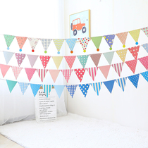 Birthday party layout full moon decoration mall activities layout banner pull flag pennant hotel layout activities