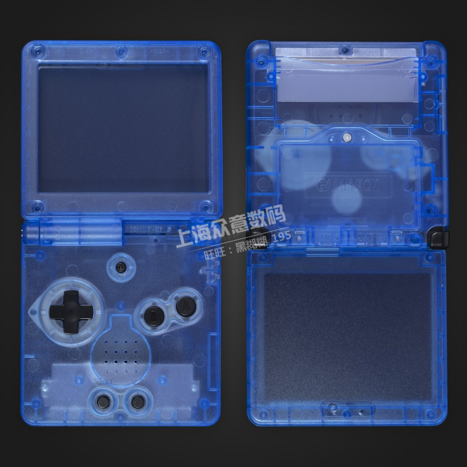 Nintendo GBASP Blue Transparent Case GBASP Case Replacement Case GBASP Shell