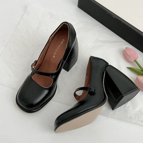 Обувь на платформе, туфли для кожаной обуви в английском стиле, сандалии, французский стиль, в стиле Шанель