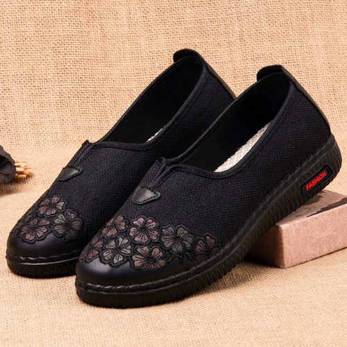 Слипоны, обувь, нескользящие туфли для матери, для среднего возраста, мягкая подошва