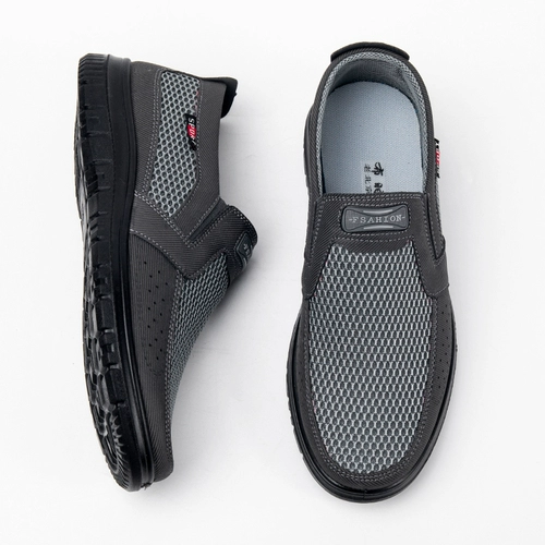 老北京布鞋 Летняя плоская подошва нескользящая обувь, для среднего возраста, мягкая подошва